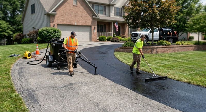 Hot Tar Driveway Sealing in Fort Myers, FL
