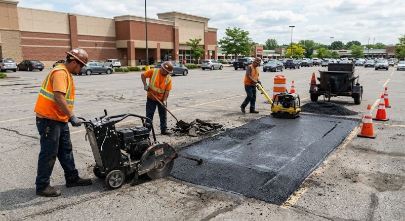 Asphalt Parking Lot Repair in Palm Springs, CA